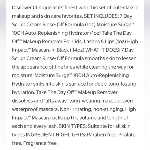 NEW Clinique Skincare Set. Discover Clinique. 4 piece set. Giftable - Picture 4 of 4